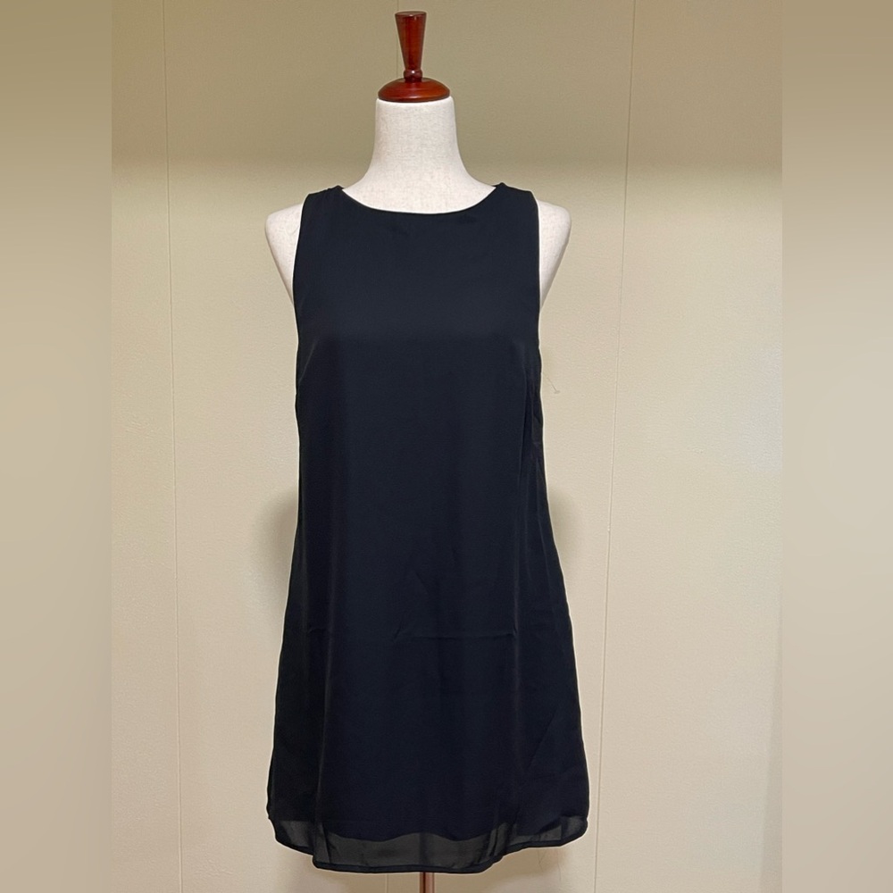 Nordstrom Rack Sleeveless Trapeze Swing Dress Black Size S